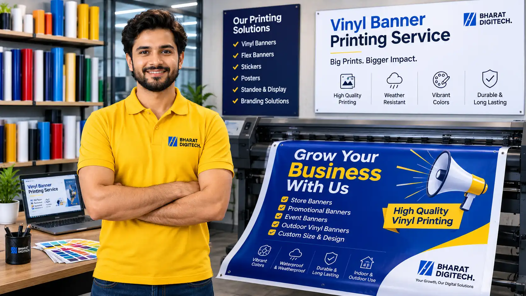 Vinyl Banner Printing support by Bharat Digitech